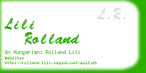 lili rolland business card